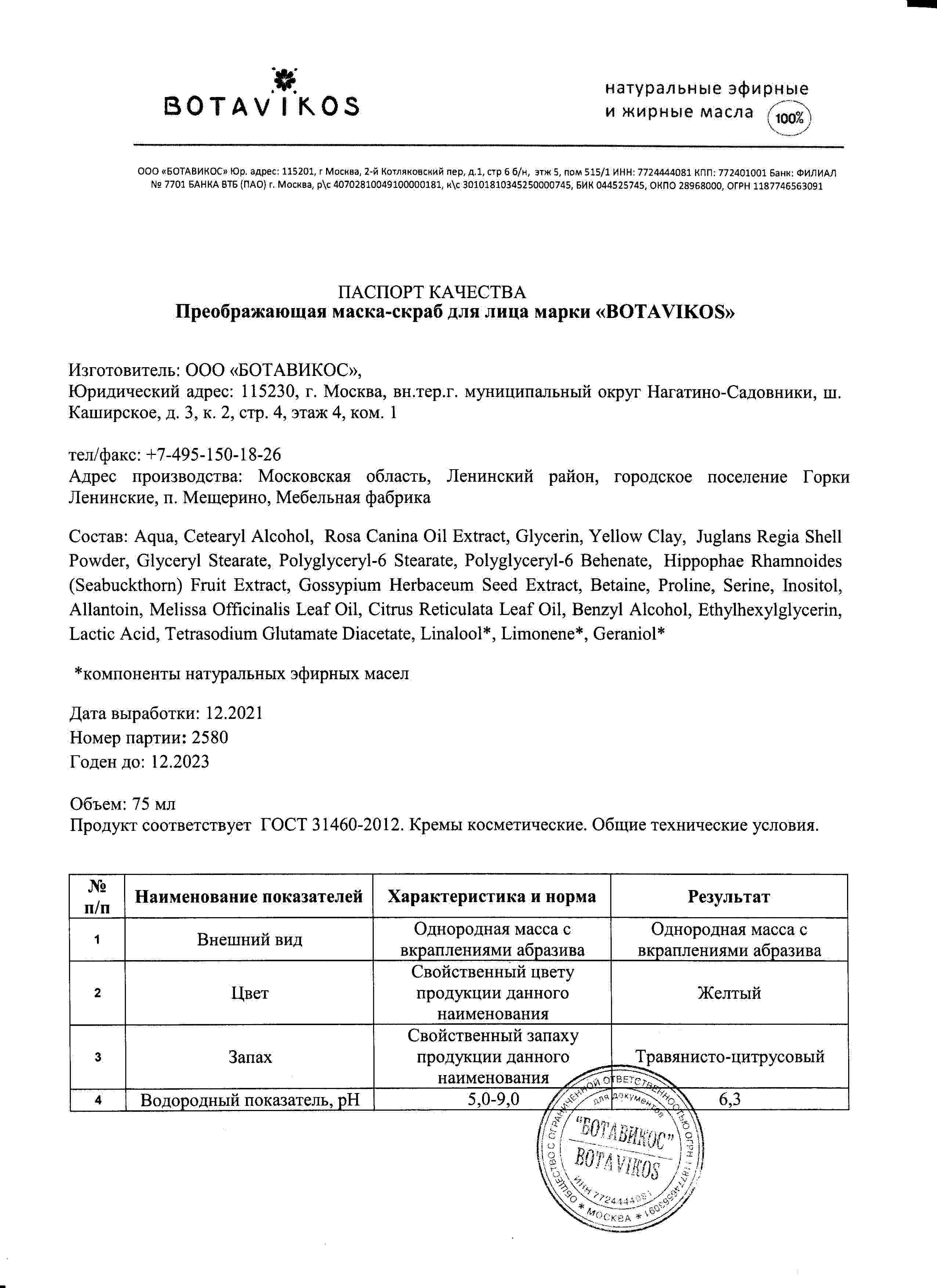 Паспорт №122021
